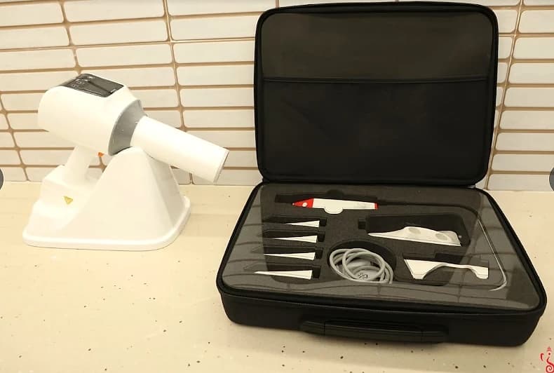 Portable dental X-ray unit and sensor kit at V-Dent Dental Care, Ahmedabad